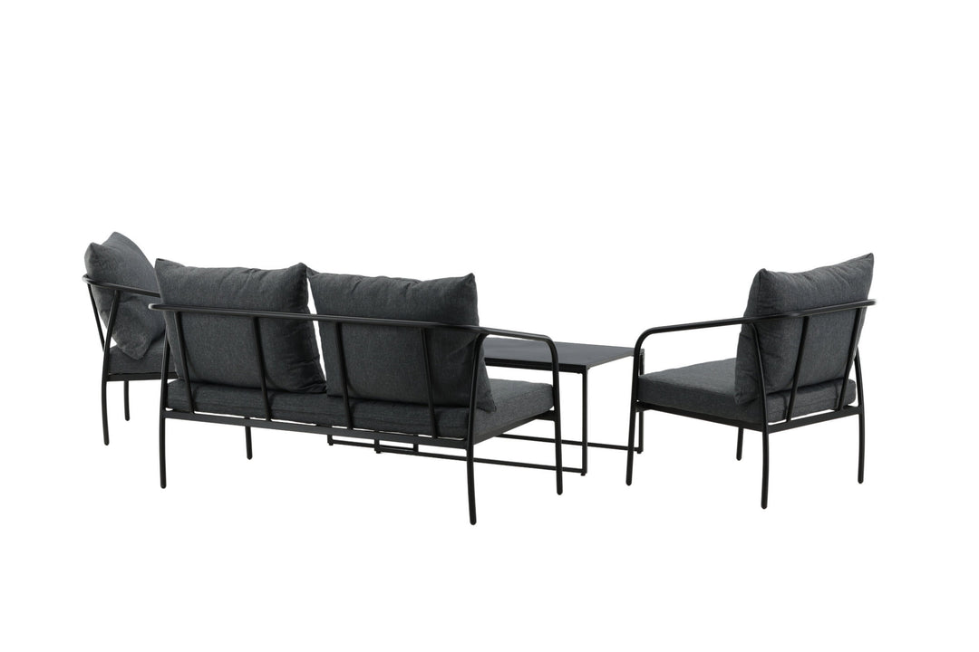 Venture Home Sopot - Sofa Set- Black / Grey - Steel