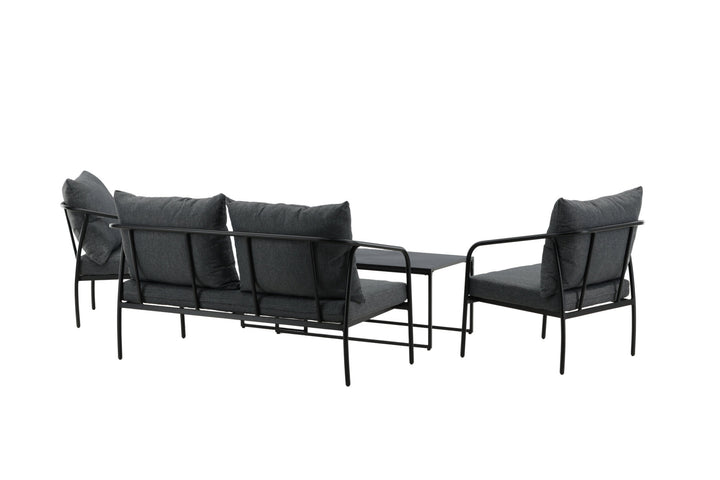 Venture Home Sopot - Sofa Set- Black / Grey - Steel