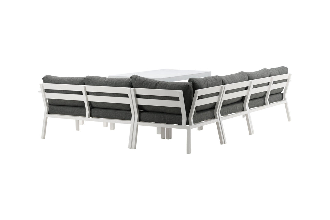 Venture Home Ramos - Corner Sofa- White / Grey - Aluminium -