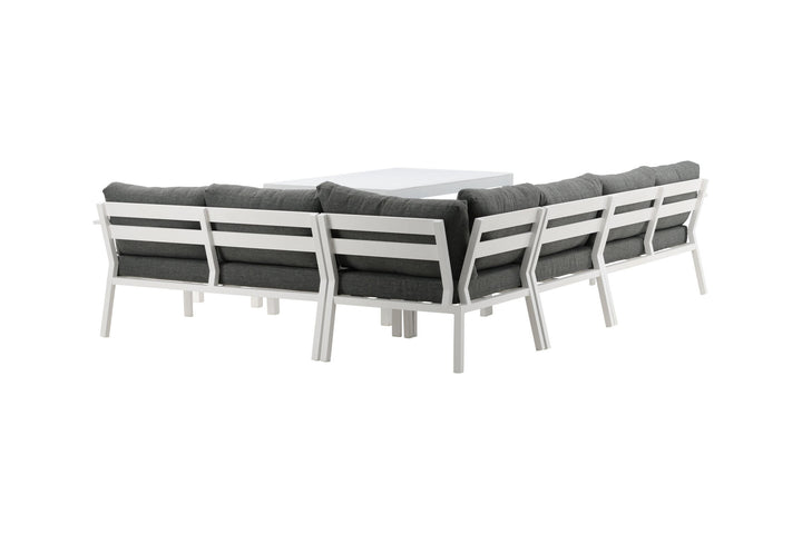 Venture Home Ramos - Corner Sofa- White / Grey - Aluminium -