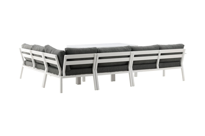 Venture Home Ramos - Corner Sofa- White / Grey - Aluminium -