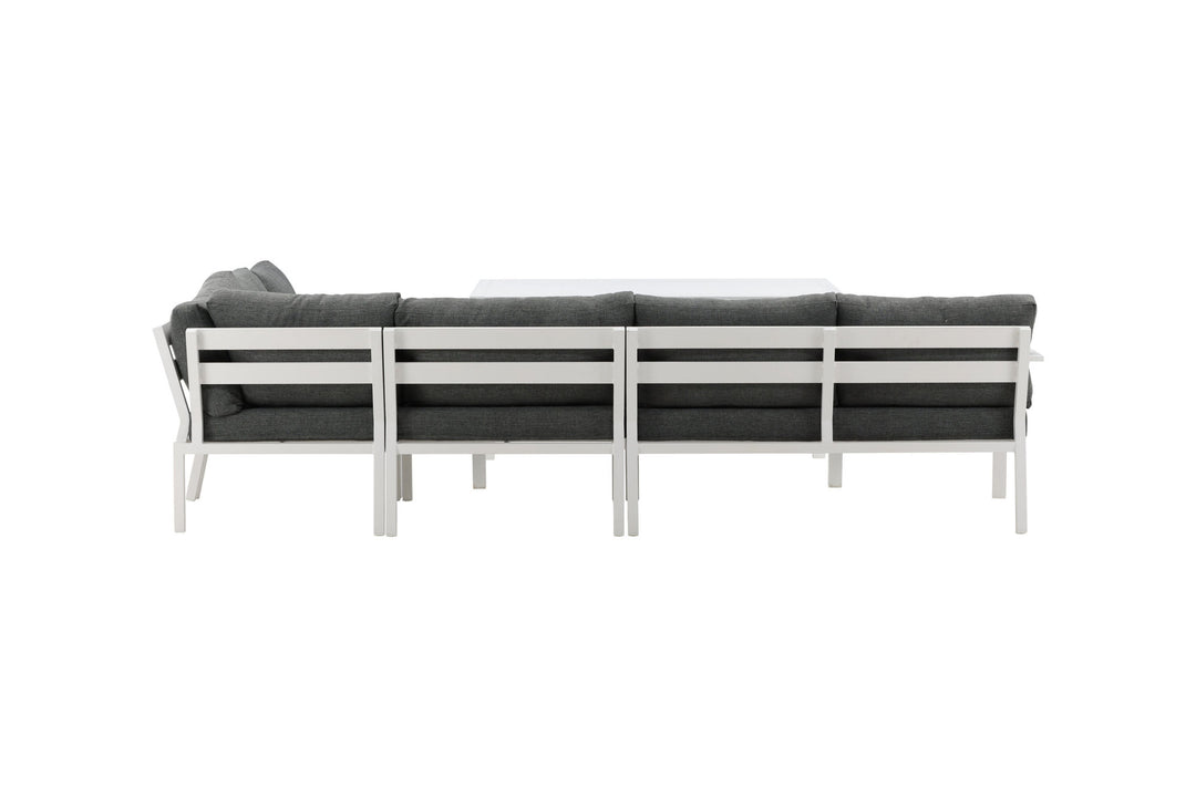 Venture Home Ramos - Corner Sofa- White / Grey - Aluminium -