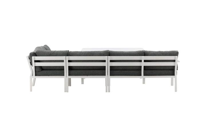Venture Home Ramos - Corner Sofa- White / Grey - Aluminium -