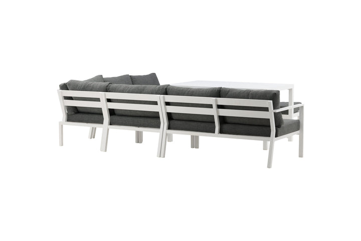 Venture Home Ramos - Corner Sofa- White / Grey - Aluminium -