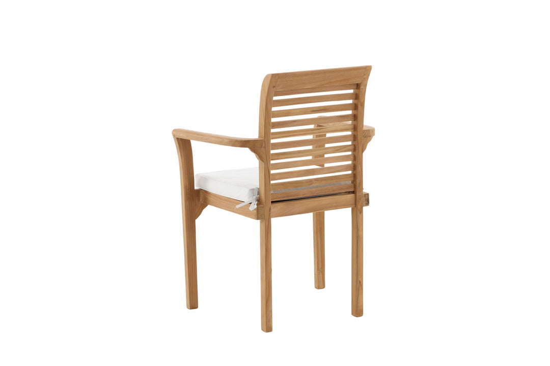 Venture Home Kenya - Spisebordsstole 2-pak - Naturlig - Teak - B: 58cm, H: 92cm