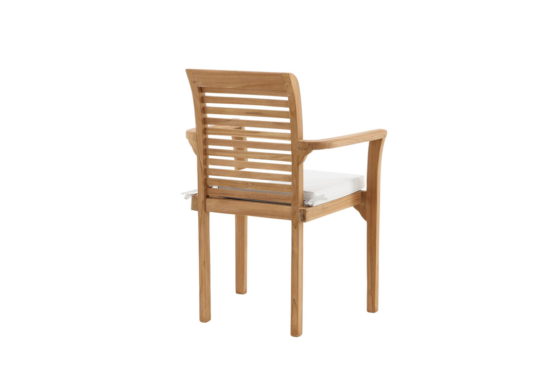 Venture Home Kenya - Spisebordsstole 2-pak - Naturlig - Teak - B: 58cm, H: 92cm