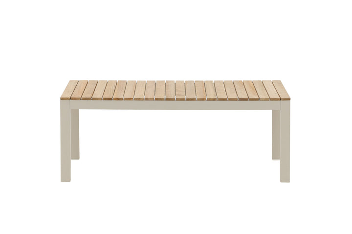 Venture Home Brasilia Sofa Table - Beige alu / teakslats