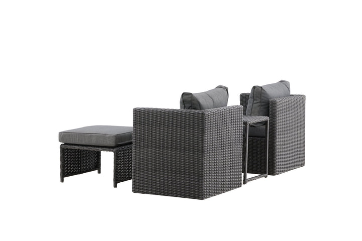 Venture Home Quad - Sofa Set- Black - Wicker -
