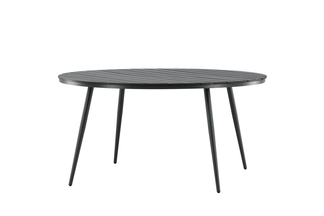 Venture Home Break - Dining Table Round- Black / Black - Alu / Aintwood - 150ø