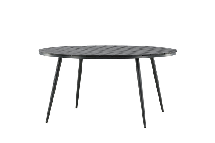 Venture Home Break - Dining Table Round- Black / Black - Alu / Aintwood - 150ø