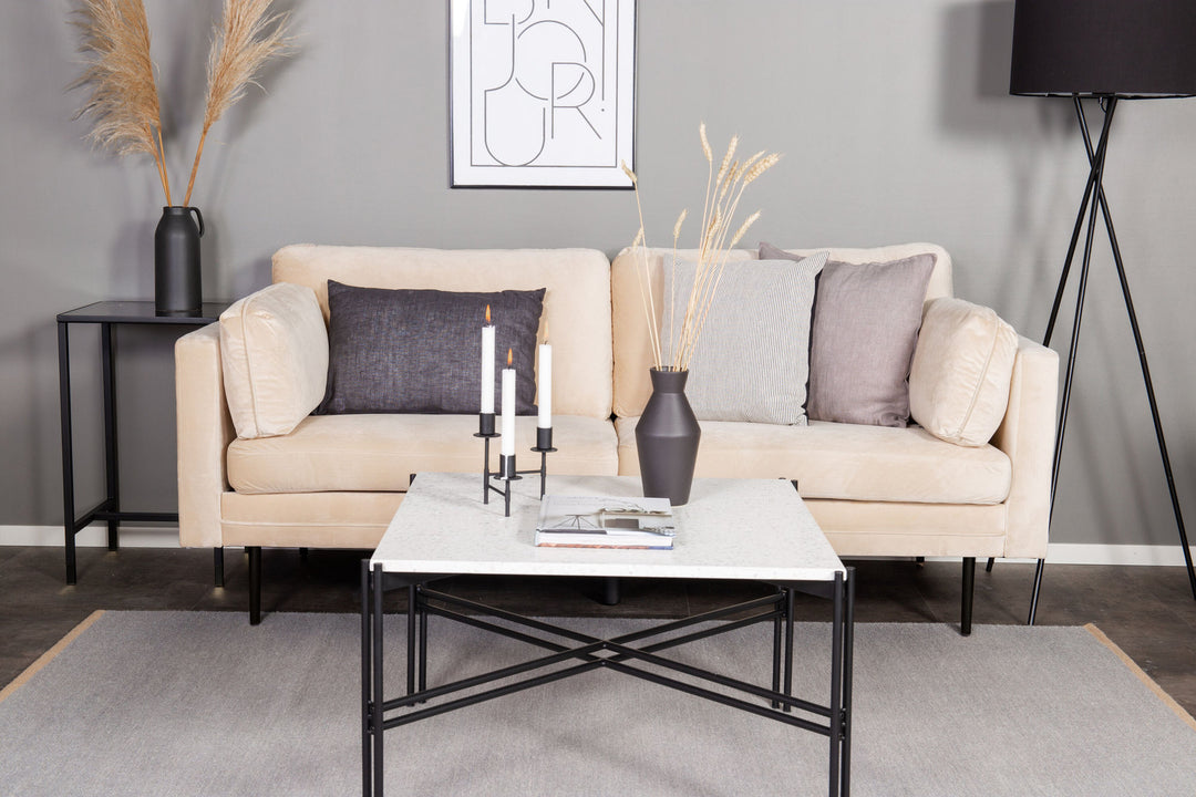 Venture Home Boom - 3 seat sofa Velvet - Creme+Black Legs for Boom Sofa - FULL SET_1