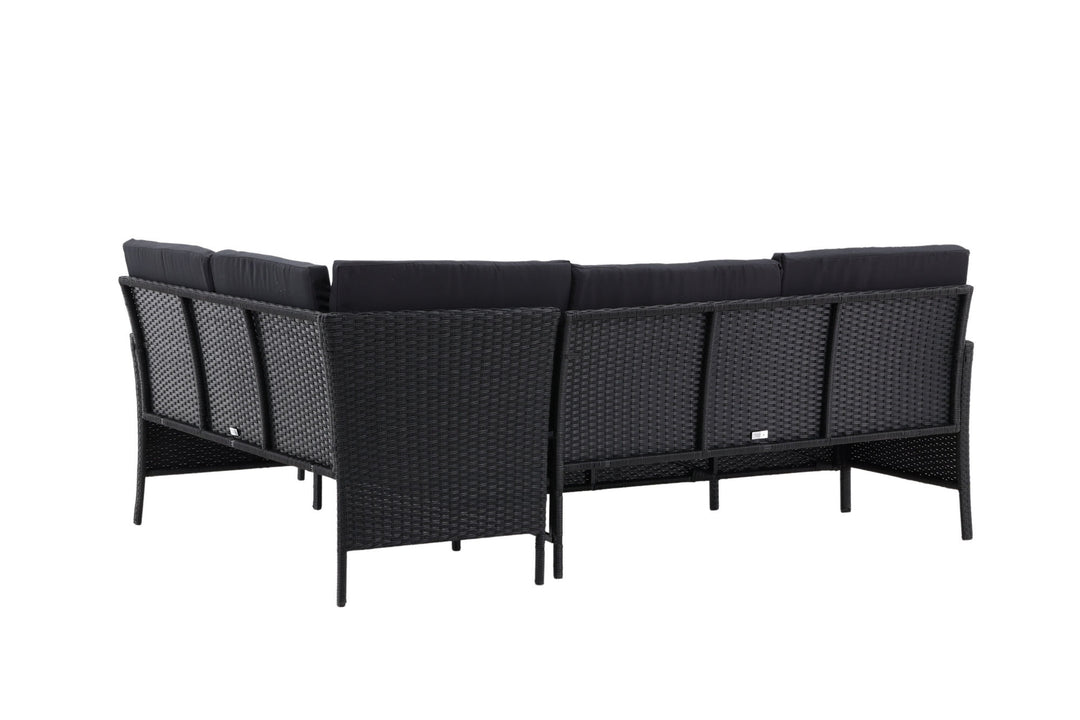 Venture Home Knock - Corner Sofa- Black/Black - Wicker -