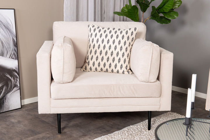 Venture Home Boom - Single Chair Corduroy - Beige +Black Legs for Boom Sofa - FULL SET_1