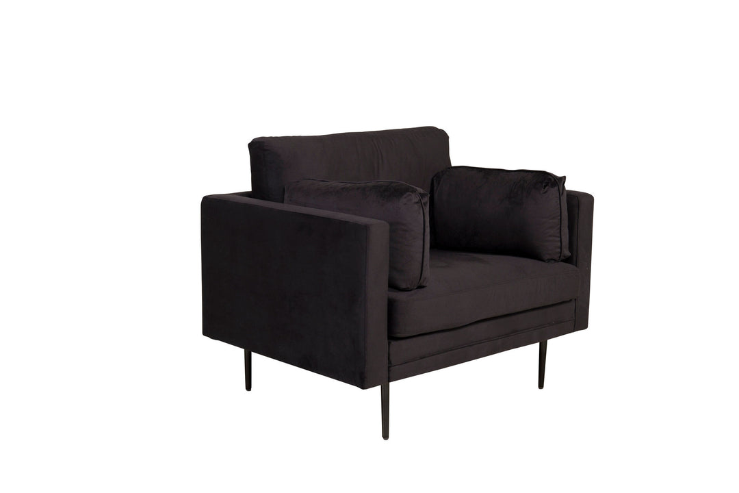 Venture Home Boom - Single Chair Velvet - Black+Black Legs for Boom Sofa - FULL SET_1