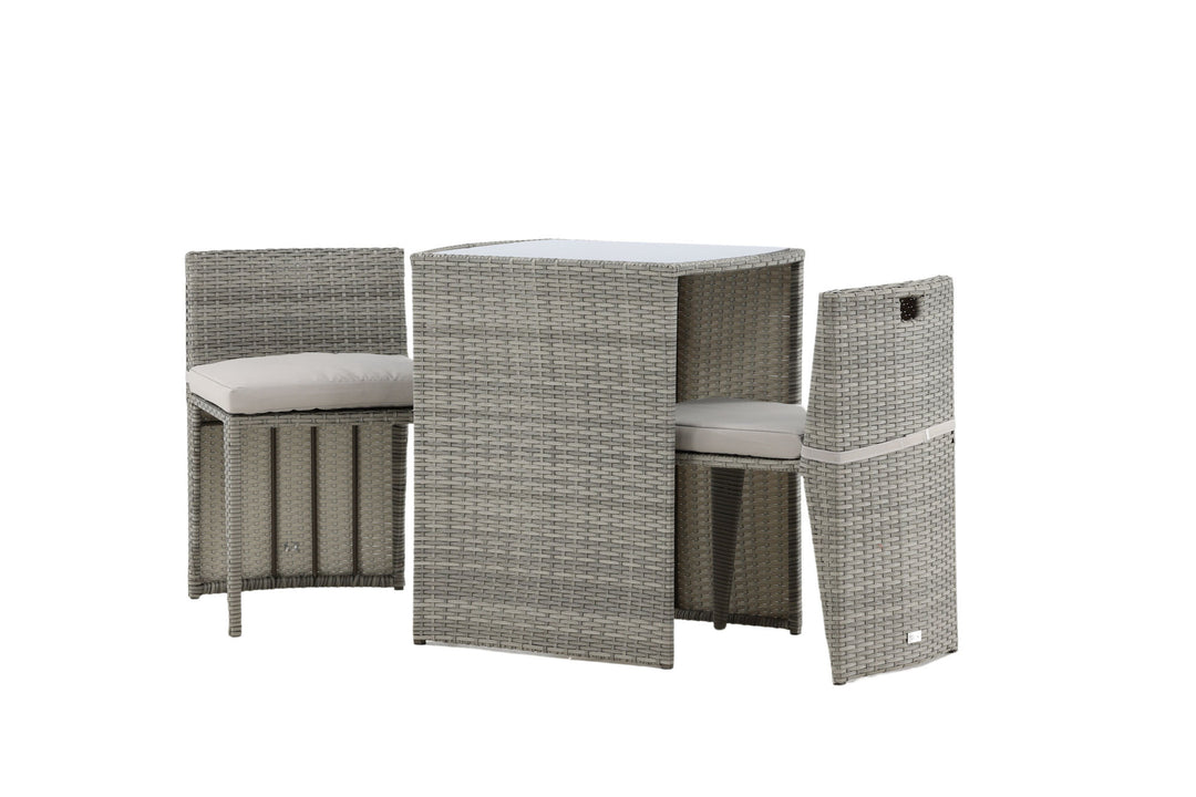 Venture Home Savanna - Caféset- Grey - Wicker -