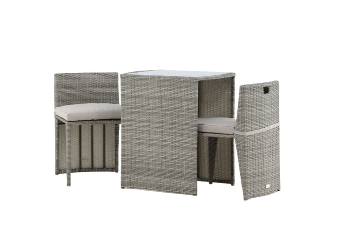 Venture Home Savanna - Caféset- Grey - Wicker -