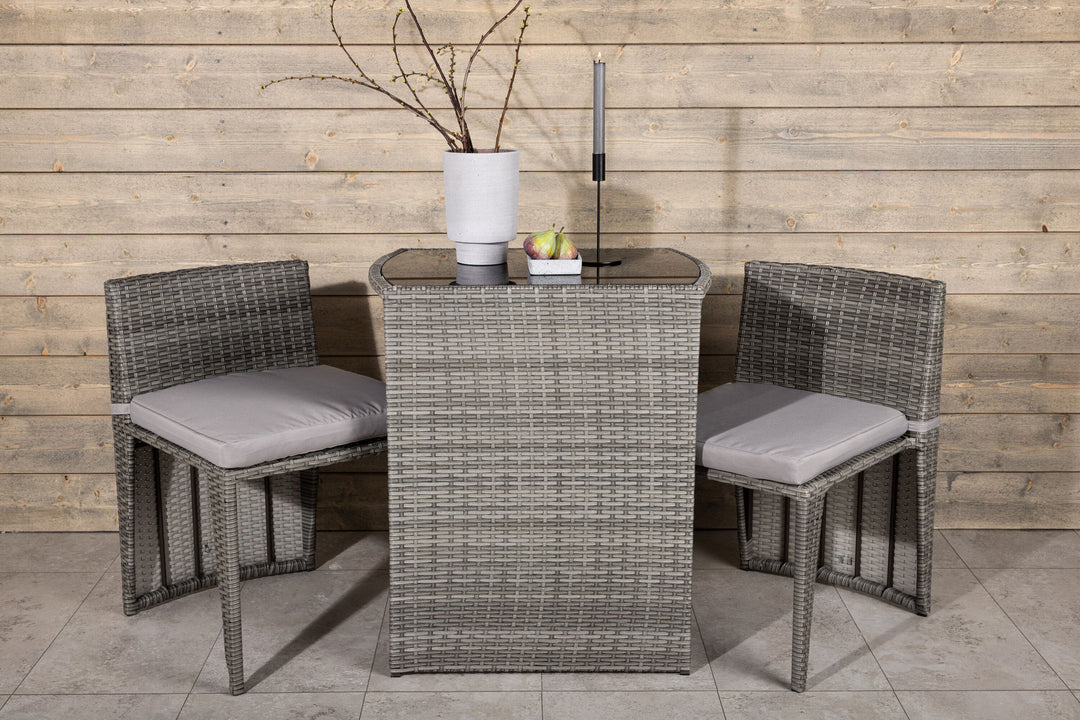 Venture Home Savanna - Caféset- Grey - Wicker -