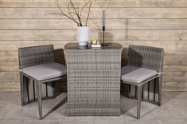 Venture Home Savanna - Caféset- Grey - Wicker -