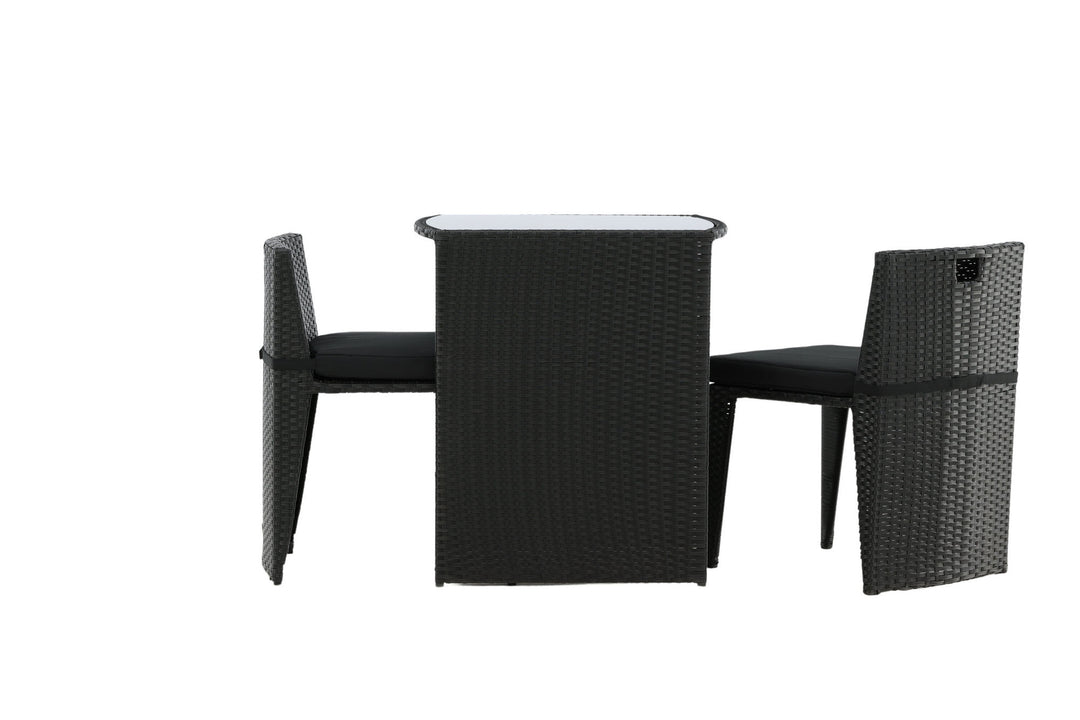 Venture Home Savanna - Caféset- Black - Wicker -