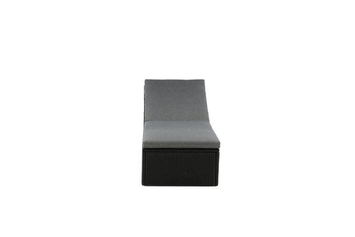 Venture Home Quad - Sun Lounge inc. Cushion- Black - Wicker -