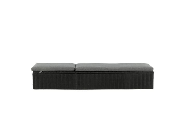Venture Home Quad - Sun Lounge inc. Cushion- Black - Wicker -