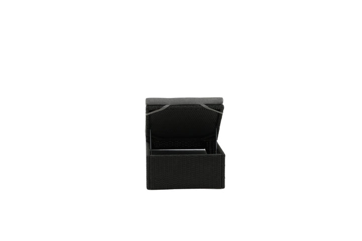 Venture Home Quad - Sun Lounge inc. Cushion- Black - Wicker -
