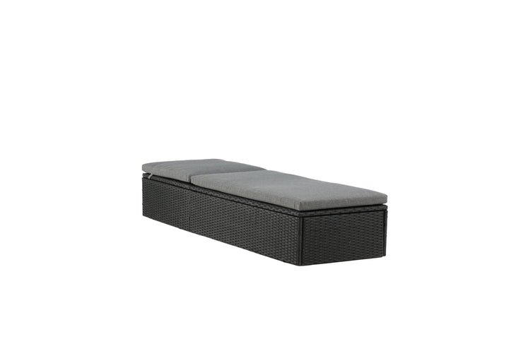 Venture Home Quad - Sun Lounge inc. Cushion- Black - Wicker -