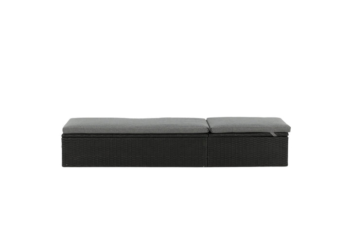 Venture Home Quad - Sun Lounge inc. Cushion- Black - Wicker -