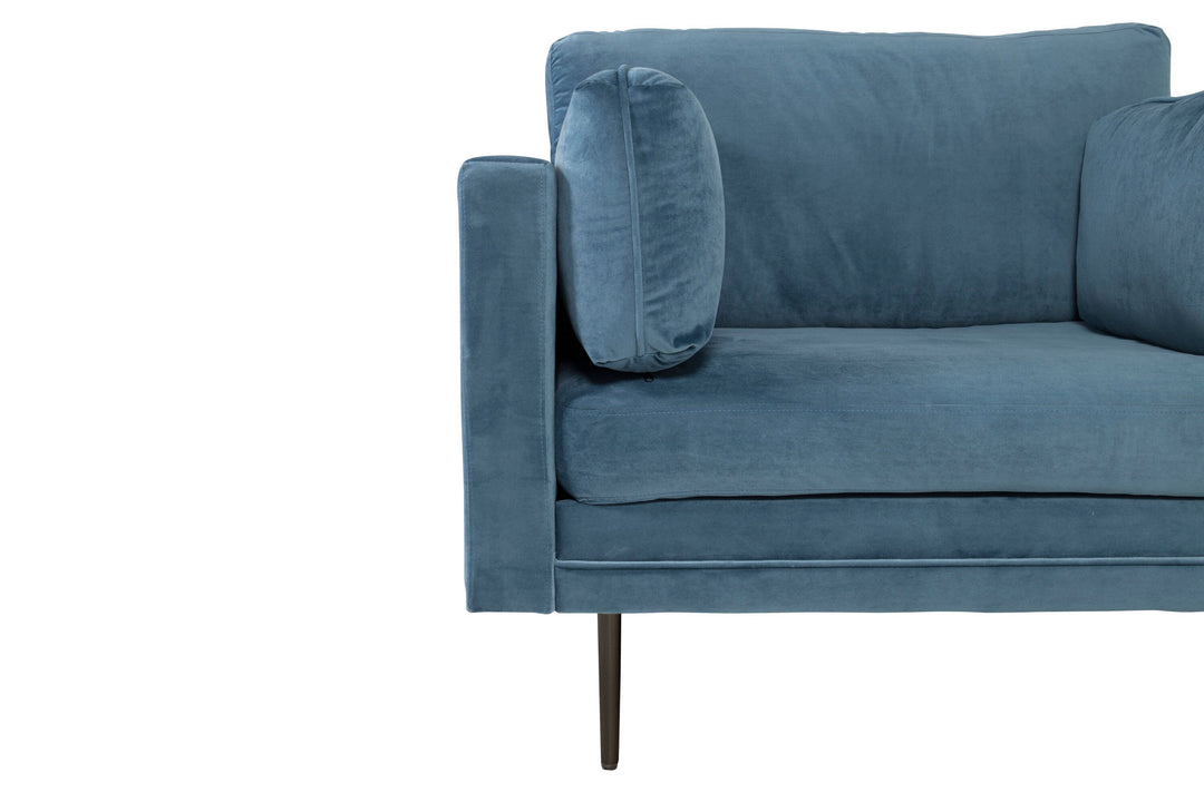 Venture Home Boom - Single Chair Velvet - Blue+Black Legs for Boom Sofa - FULL SET_1