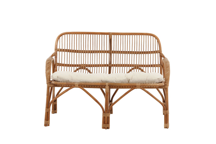 Venture Home Nella Sofa Rattan Nature - inc Offwhite Cushion