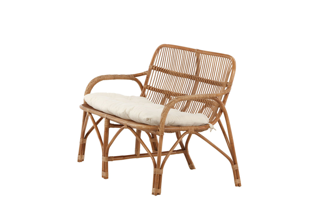 Venture Home Nella Sofa Rattan Nature - inc Offwhite Cushion