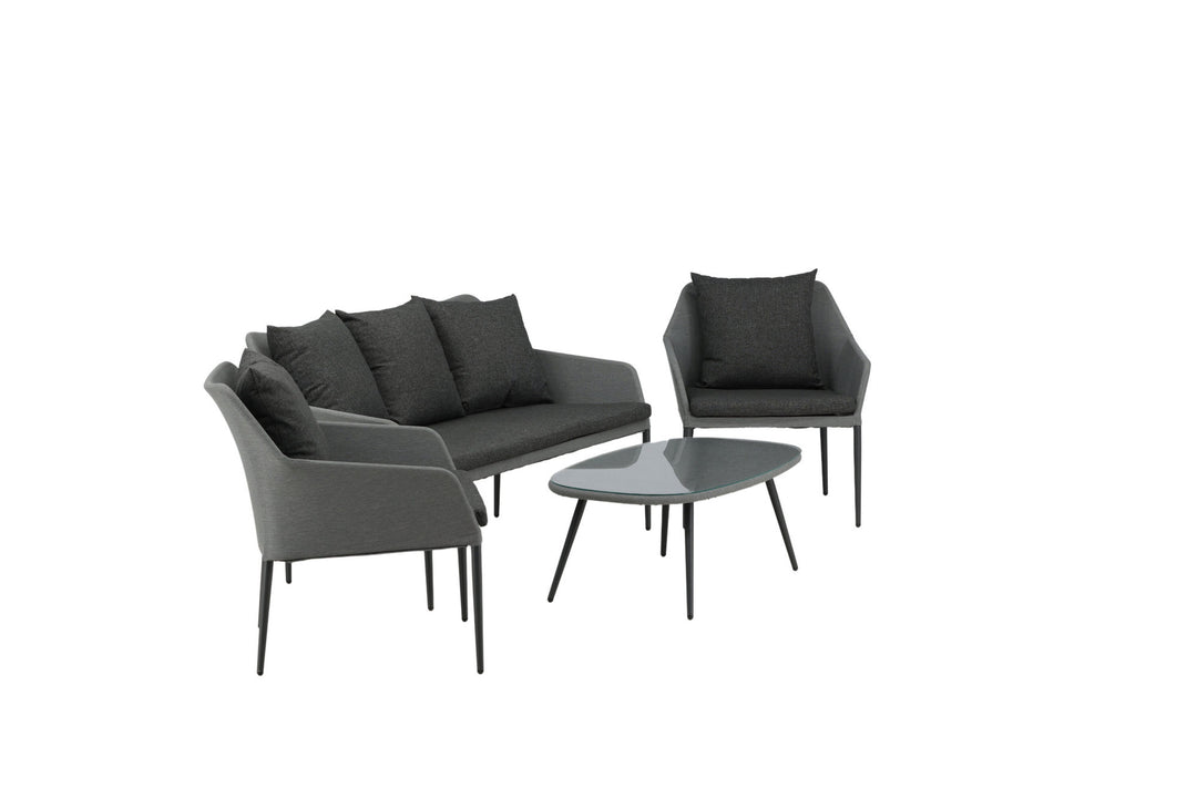 Venture Home Spoga - Sofa Set- Black / Grey - -