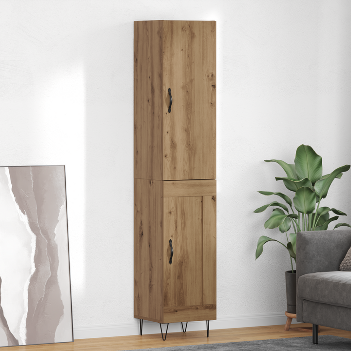 Highboard Artisan Egetræ 34,5 x 34 x 90 cm Konstrueret træ