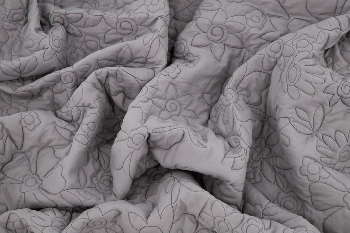 Venture Home Niki Bedspread Microfiber - Light Grey / - 250*150