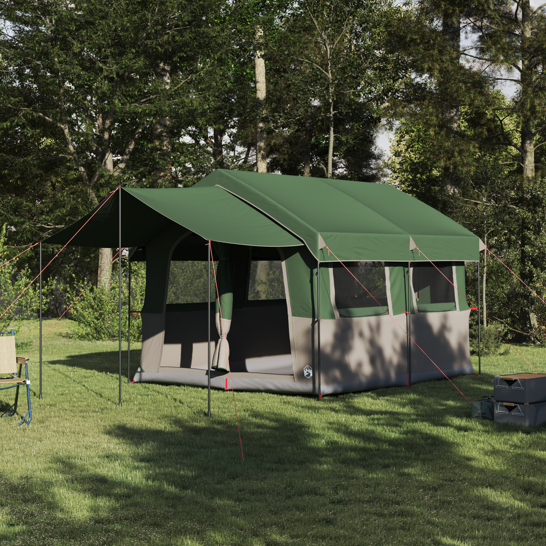 Familietelt til 4 personer Grøn og Hvid 324 x 255 x 230 cm