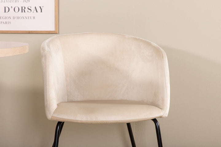 Venture Home Bianca Oval Dining Table , White Wash Black Veneer+Berit Chair , Black Beige Velvet_4