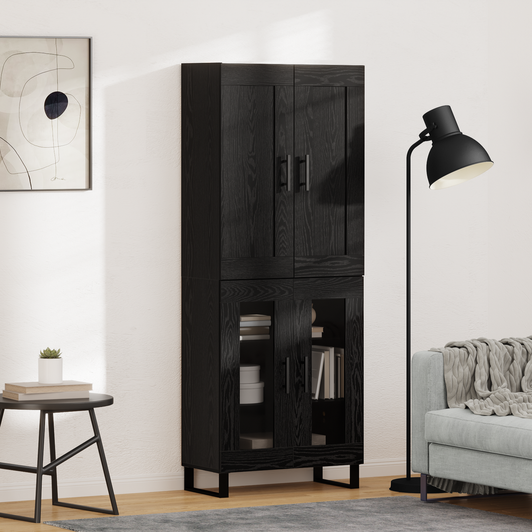 Highboard Sort eg 69,5 x 34 x 180 cm Konstrueret træ