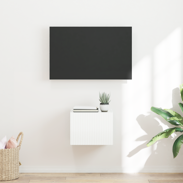 TV vægskab Gloss Hvid 39 x 31 x 29,5 cm Konstrueret træ