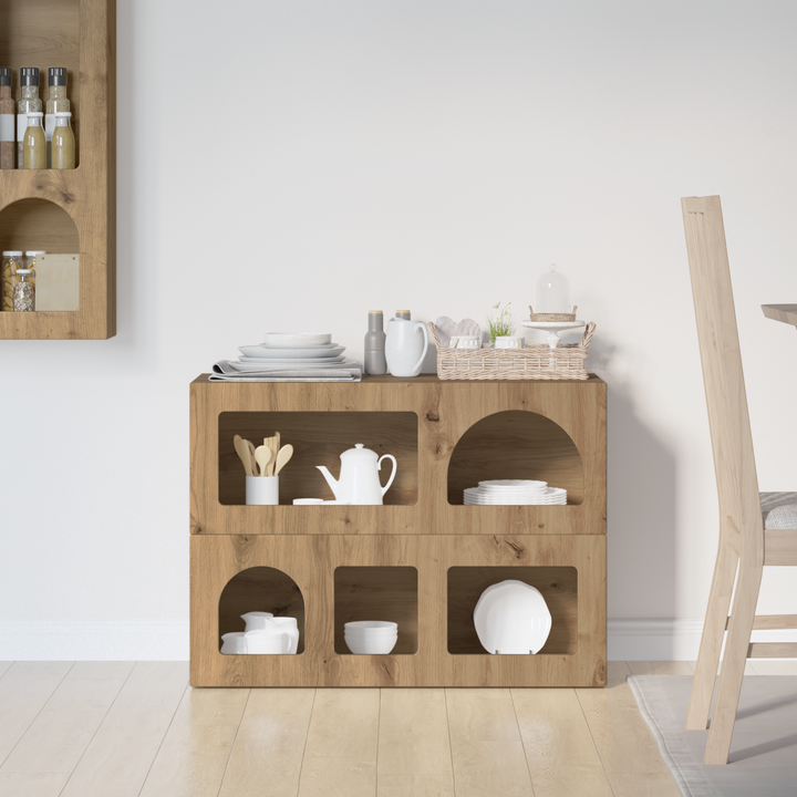 Sideboard ELST Artisan Egetræ 80,5 x 35 x 59 cm Konstrueret træ