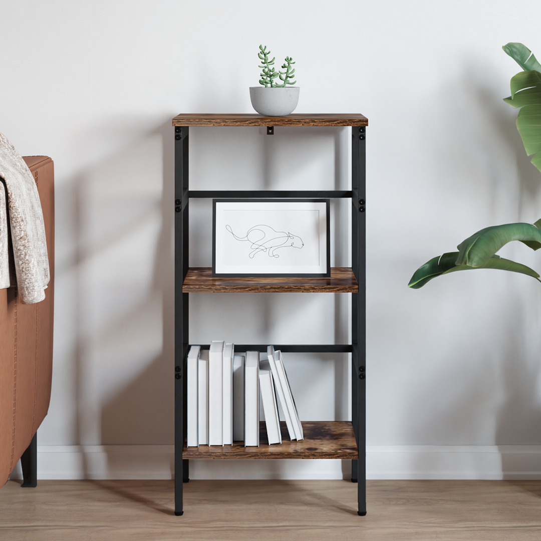 Bogreol Røget eg 40 x 29,5 x 81 cm Konstrueret træ