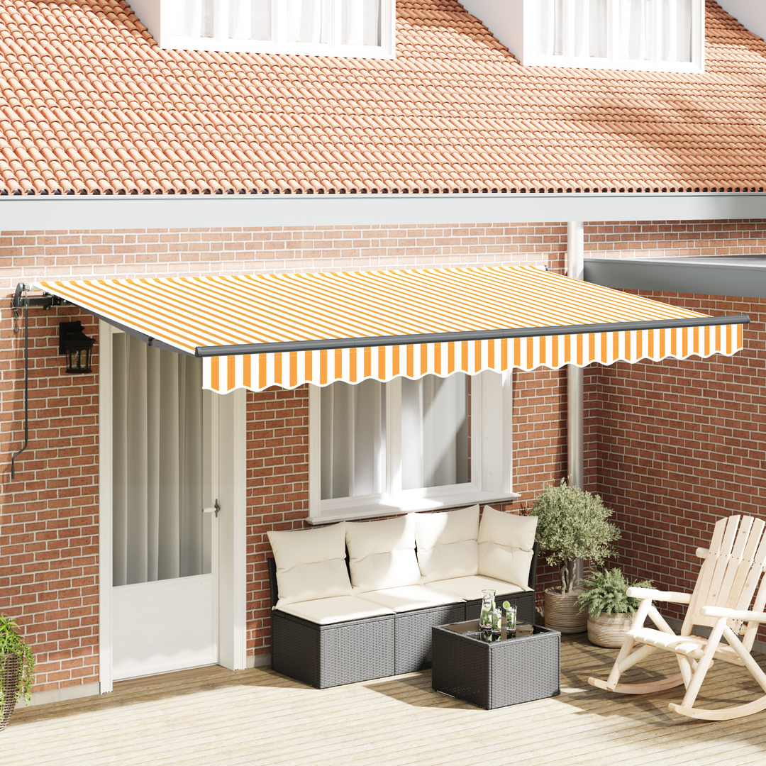 Utrækkelig Markise Gul 400 x 200 cm Stof