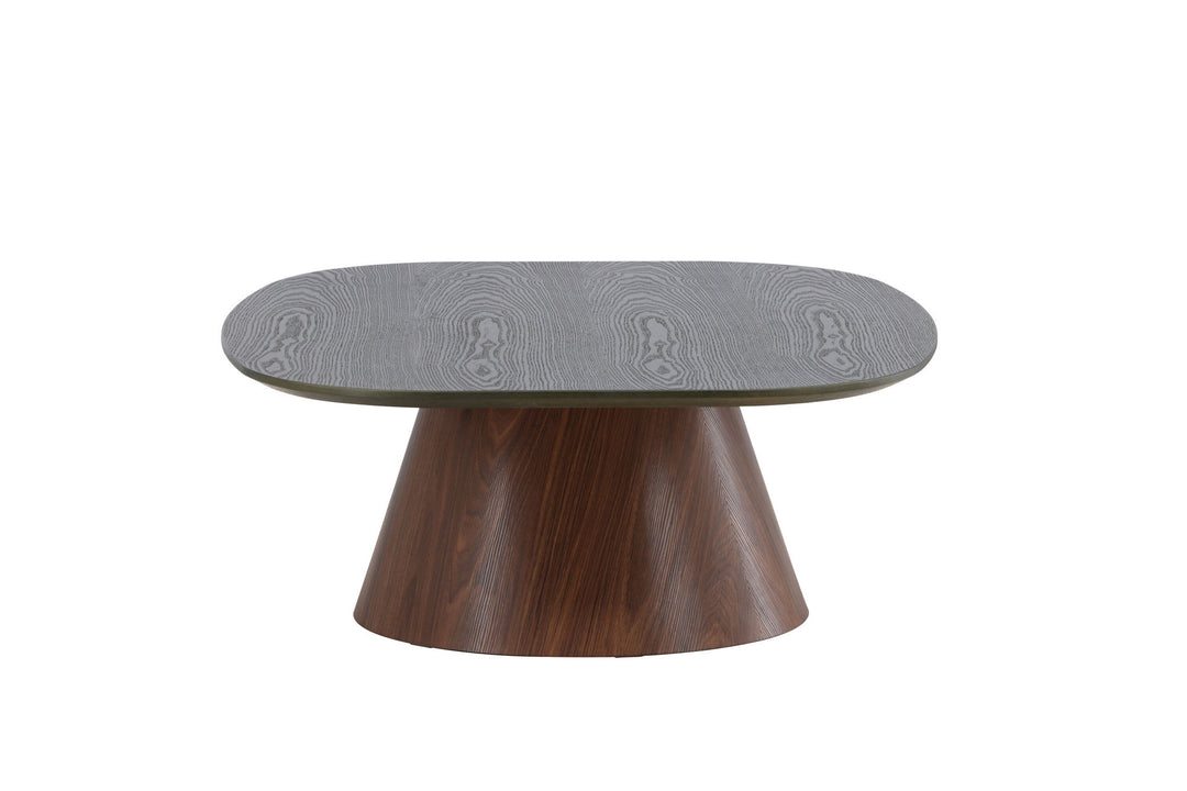 Venture Home Lanzo Sofa Table 120x92,5x39 cm - MDF with 3D Paper / Mocca Leg / Green Top