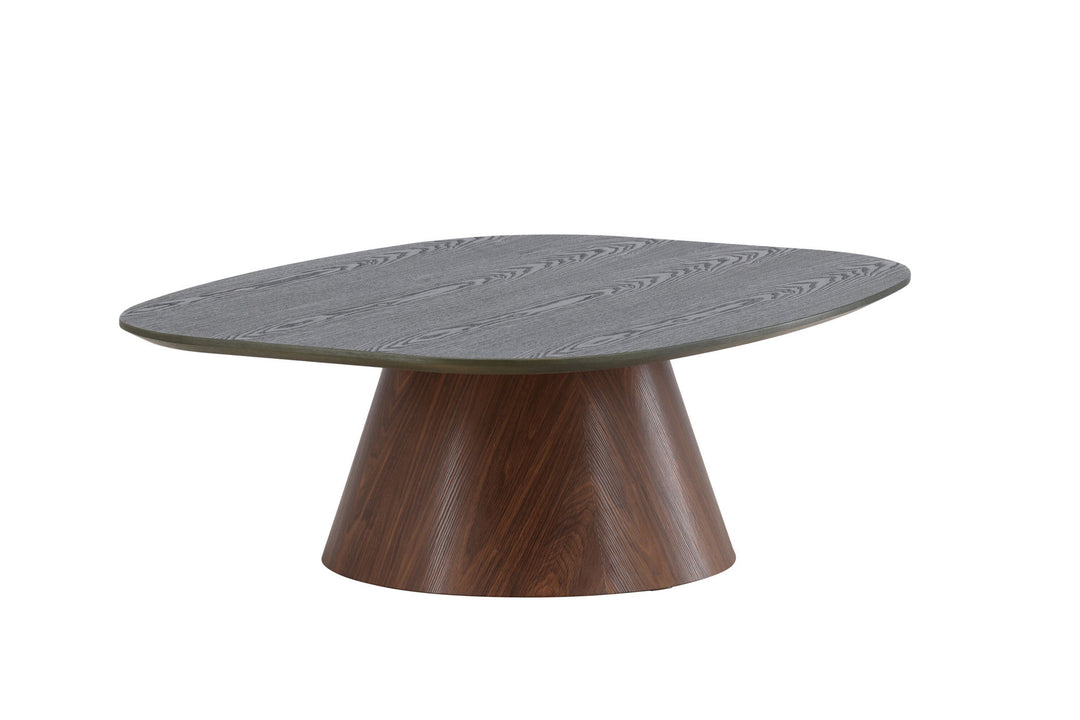 Venture Home Lanzo Sofa Table 120x92,5x39 cm - MDF with 3D Paper / Mocca Leg / Green Top