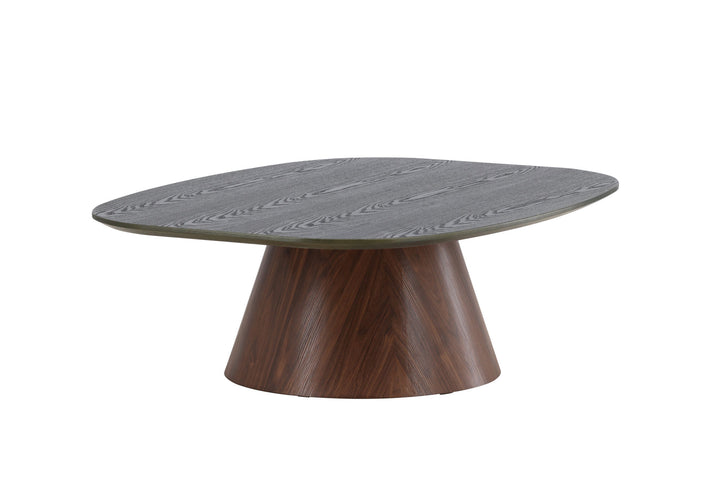 Venture Home Lanzo Sofa Table 120x92,5x39 cm - MDF with 3D Paper / Mocca Leg / Green Top