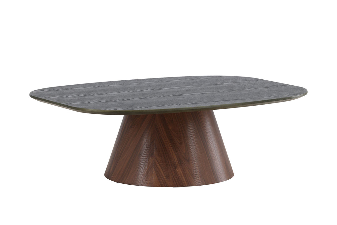 Venture Home Lanzo Sofa Table 120x92,5x39 cm - MDF with 3D Paper / Mocca Leg / Green Top
