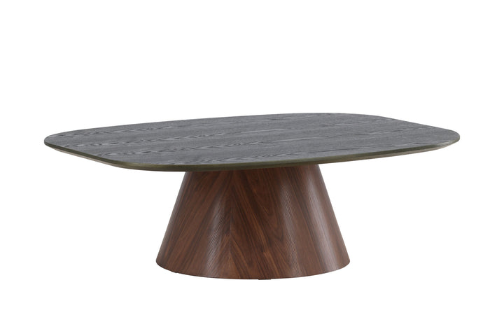 Venture Home Lanzo Sofa Table 120x92,5x39 cm - MDF with 3D Paper / Mocca Leg / Green Top