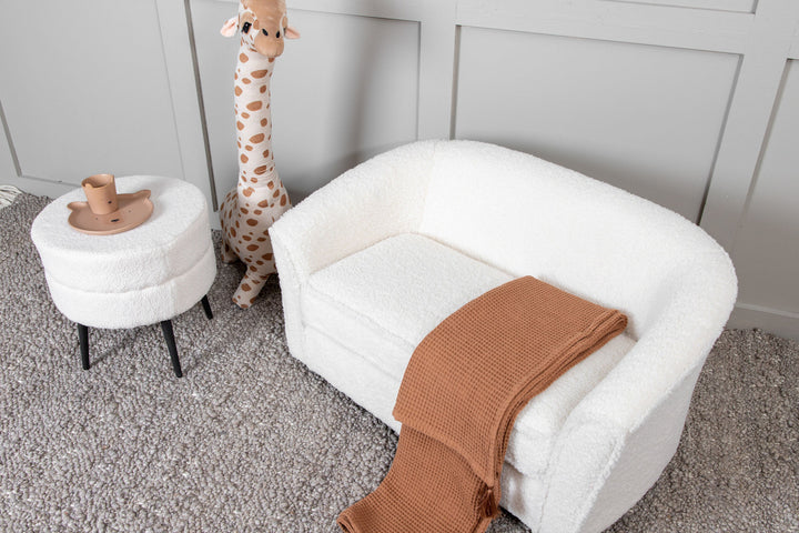 Venture Home Måna Kids Sofa - Black / White Teddy