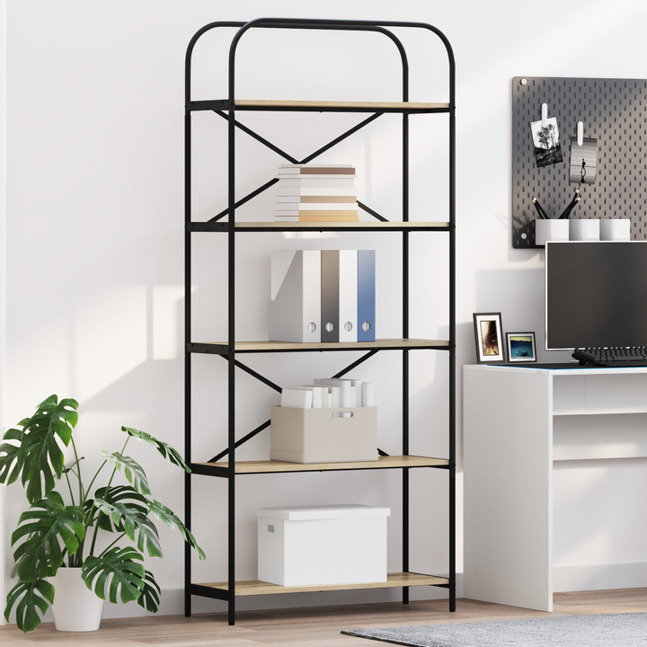 Bogreol Sonoma eg 80 x 30 x 183 cm Konstrueret træ