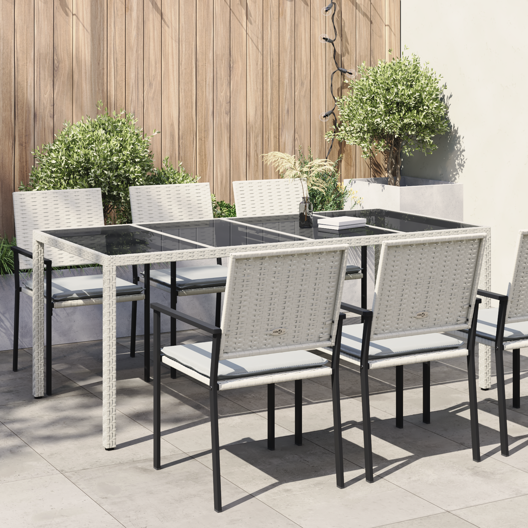 Havemøbel Bord Hvid 190 x 90 x 75 cm polyrattan