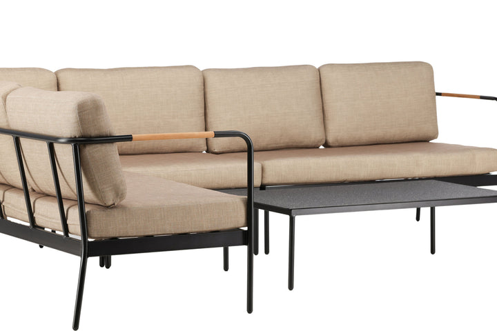 Venture Home Pehnna Corner Loungeset Steel - Black / Sand